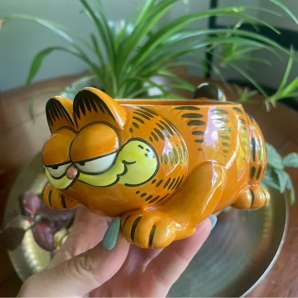 Vintage 1978 .1981GARFIELD 陶器 置物 Enesco | Kitchen | Garfield Vintage Mug Planter Bowl